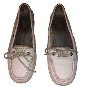 Sperry White Angelfish Open Mesh Boat Shoe